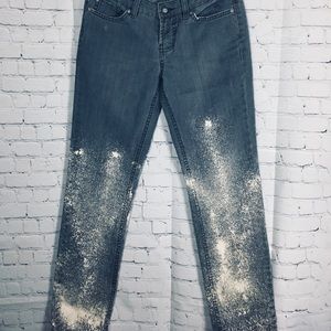 🆒 Ombré Bleach Splattered Grey Skinny Jeans